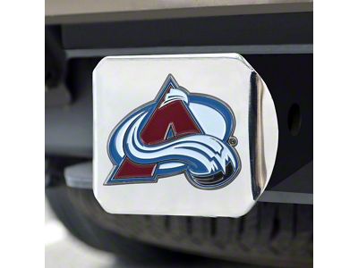 Hitch Cover with Colorado Avalanche Logo; Chrome (Universal; Some Adaptation May Be Required)