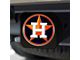 Hitch Cover with Houston Astros Logo; Black (Universal; Some Adaptation May Be Required)