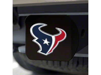 Hitch Cover with Houston Texans Logo; Blue (Universal; Some Adaptation May Be Required)