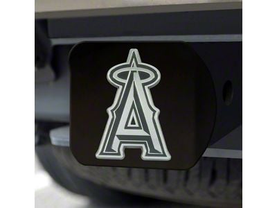 Hitch Cover with Los Angeles Angels Logo; Black (Universal; Some Adaptation May Be Required)