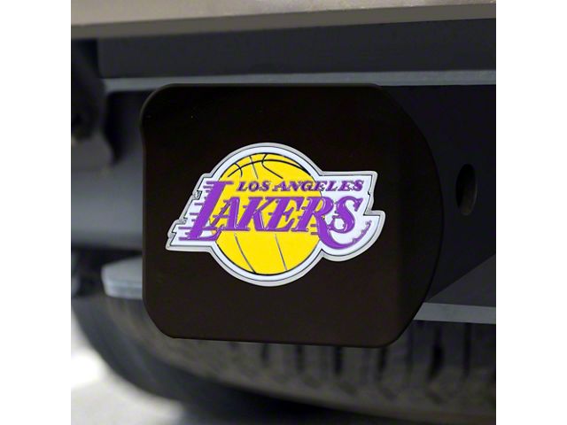 Hitch Cover with Los Angeles Lakers Logo; Purple (Universal; Some Adaptation May Be Required)