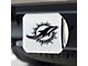 Hitch Cover with Miami Dolphins Logo; Chrome (Universal; Some Adaptation May Be Required)