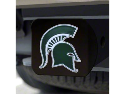 Hitch Cover with Michigan State University Logo; Green (Universal; Some Adaptation May Be Required)