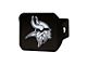 Hitch Cover with Minnesota Vikings Logo; Black (Universal; Some Adaptation May Be Required)