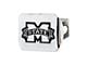 Hitch Cover with Mississippi State University Logo; Chrome (Universal; Some Adaptation May Be Required)