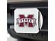 Hitch Cover with Mississippi State University Logo; Chrome (Universal; Some Adaptation May Be Required)