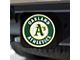 Hitch Cover with Oakland Athletics Logo; Black (Universal; Some Adaptation May Be Required)