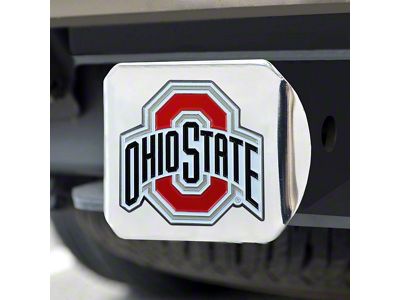 Hitch Cover with Ohio State University Logo; Chrome (Universal; Some Adaptation May Be Required)