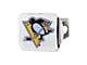 Hitch Cover with Pittsburgh Penguins Logo; Chrome (Universal; Some Adaptation May Be Required)