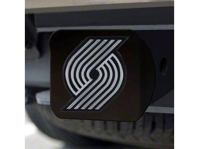 Hitch Cover with Portland Trail Blazers Logo; Red (Universal; Some Adaptation May Be Required)