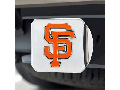 Hitch Cover with San Francisco Giants Logo; Chrome (Universal; Some Adaptation May Be Required)