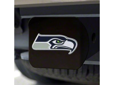 Hitch Cover with Seattle Seahawks Logo; Blue (Universal; Some Adaptation May Be Required)