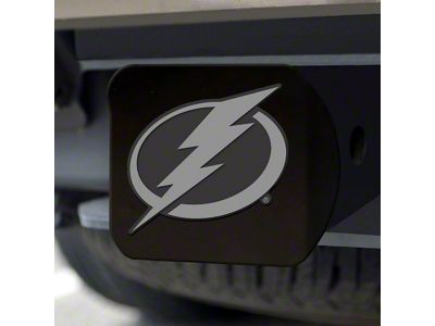 Hitch Cover with Tampa Bay Lightning Logo; Black (Universal; Some Adaptation May Be Required)