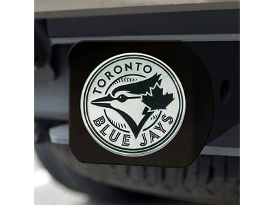 Hitch Cover with Toronto Blue Jays Logo; Black (Universal; Some Adaptation May Be Required)