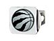 Hitch Cover with Toronto Raptors Logo; Chrome (Universal; Some Adaptation May Be Required)