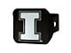 Hitch Cover with University of Illinois Logo; Black (Universal; Some Adaptation May Be Required)