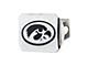 Hitch Cover with University of Iowa Logo; Chrome (Universal; Some Adaptation May Be Required)