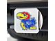 Hitch Cover with University of Kansas Logo; Chrome (Universal; Some Adaptation May Be Required)