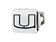 Hitch Cover with University of Miami Logo; Chrome (Universal; Some Adaptation May Be Required)