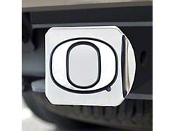 Hitch Cover with University of Oregon Logo; Chrome (Universal; Some Adaptation May Be Required)