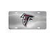 License Plate with Atlanta Falcons Logo; Stainless Steel (Universal; Some Adaptation May Be Required)