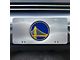 License Plate with Golden State Warriors Logo; Stainless Steel (Universal; Some Adaptation May Be Required)