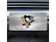 License Plate with Pittsburgh Penguins Logo; Stainless Steel (Universal; Some Adaptation May Be Required)