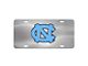 License Plate with University of North Carolina Logo; Stainless Steel (Universal; Some Adaptation May Be Required)