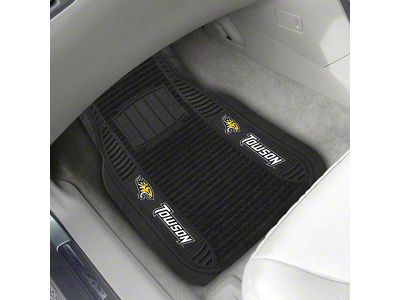 Molded Front Floor Mats with Towson University Logo (Universal; Some Adaptation May Be Required)