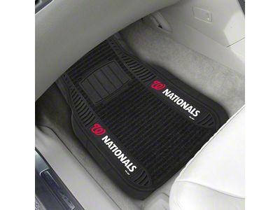 Molded Front Floor Mats with Washington Nationals Logo (Universal; Some Adaptation May Be Required)