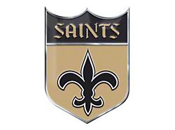 New Orleans Saints Embossed Emblem; Gold and Black (Universal; Some Adaptation May Be Required)