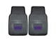 Vinyl Front Floor Mats with Sacramento Kings Logo; Black (Universal; Some Adaptation May Be Required)