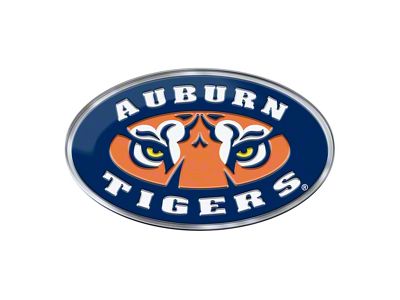 Auburn University Embossed Emblem; Blue and Orange (Universal; Some Adaptation May Be Required)