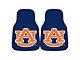 Carpet Front Floor Mats with Auburn University Logo; Navy (Universal; Some Adaptation May Be Required)