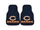 Carpet Front Floor Mats with Chicago Bears Logo; Navy (Universal; Some Adaptation May Be Required)