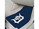 Carpet Front Floor Mats with Detroit Tigers Logo; Navy (Universal; Some Adaptation May Be Required)