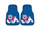 Carpet Front Floor Mats with Fresno State Logo; Navy (Universal; Some Adaptation May Be Required)