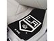 Carpet Front Floor Mats with Los Angeles Kings Logo; Black (Universal; Some Adaptation May Be Required)