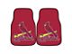 Carpet Front Floor Mats with St. Louis Cardinals Logo; Red (Universal; Some Adaptation May Be Required)