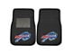 Embroidered Front Floor Mats with Buffalo Bills Logo; Black (Universal; Some Adaptation May Be Required)