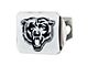 Hitch Cover with Chicago Bears Logo; Chrome (Universal; Some Adaptation May Be Required)