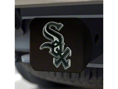 Hitch Cover with Chicago White Sox Logo; Black (Universal; Some Adaptation May Be Required)