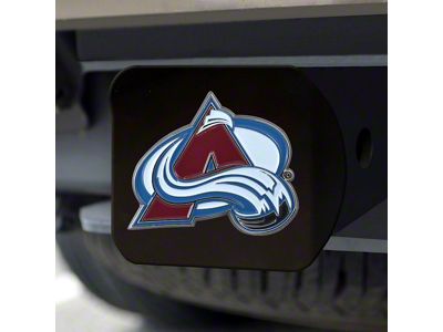 Hitch Cover with Colorado Avalanche Logo; Burgandy (Universal; Some Adaptation May Be Required)