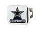 Hitch Cover with Dallas Cowboys Logo; Chrome (Universal; Some Adaptation May Be Required)