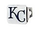 Hitch Cover with Kansas City Royals Logo; Chrome (Universal; Some Adaptation May Be Required)