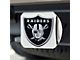 Hitch Cover with Las Vegas Raiders Logo; Chrome (Universal; Some Adaptation May Be Required)