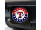 Hitch Cover with Texas Rangers Logo; Black (Universal; Some Adaptation May Be Required)