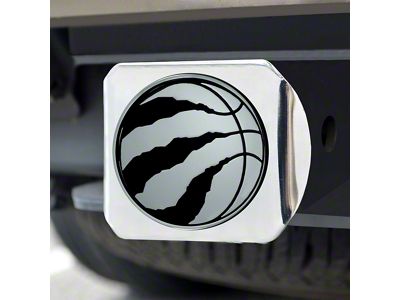 Hitch Cover with Toronto Raptors Logo; Chrome (Universal; Some Adaptation May Be Required)