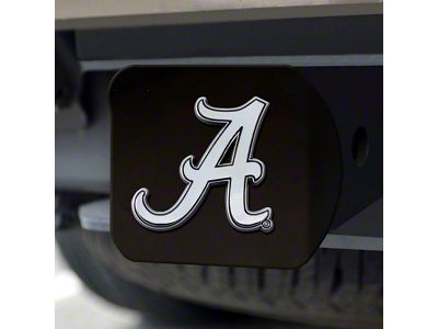 Hitch Cover with University of Alabama Logo; Red (Universal; Some Adaptation May Be Required)