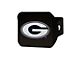 Hitch Cover with University of Georgia Logo; Black (Universal; Some Adaptation May Be Required)